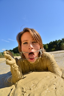 Gagged in Mud!