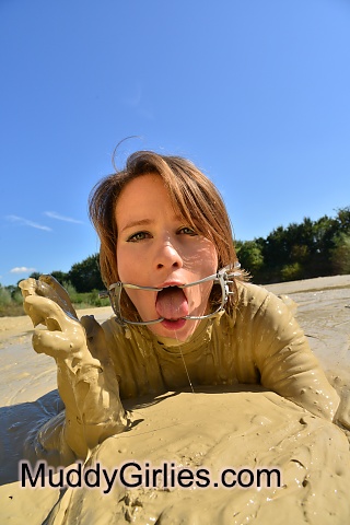 Gagged in Mud!