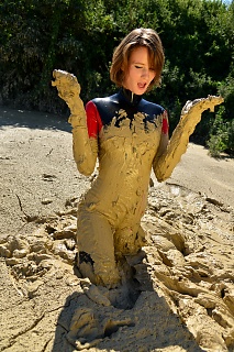 Olga in mud