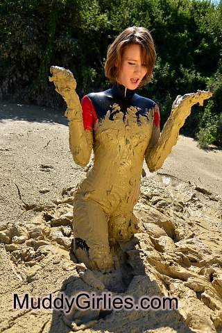 Olga in mud